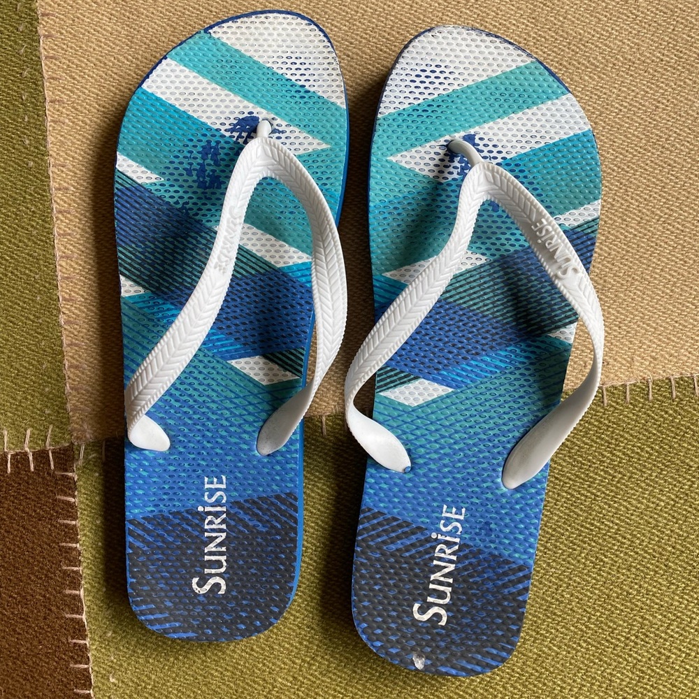 Blue Sunrise Flip Flops - Size 12